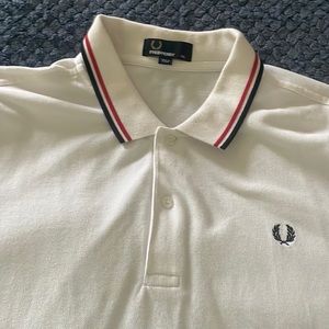 Fred Perry, white polo XXL